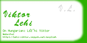 viktor lehi business card